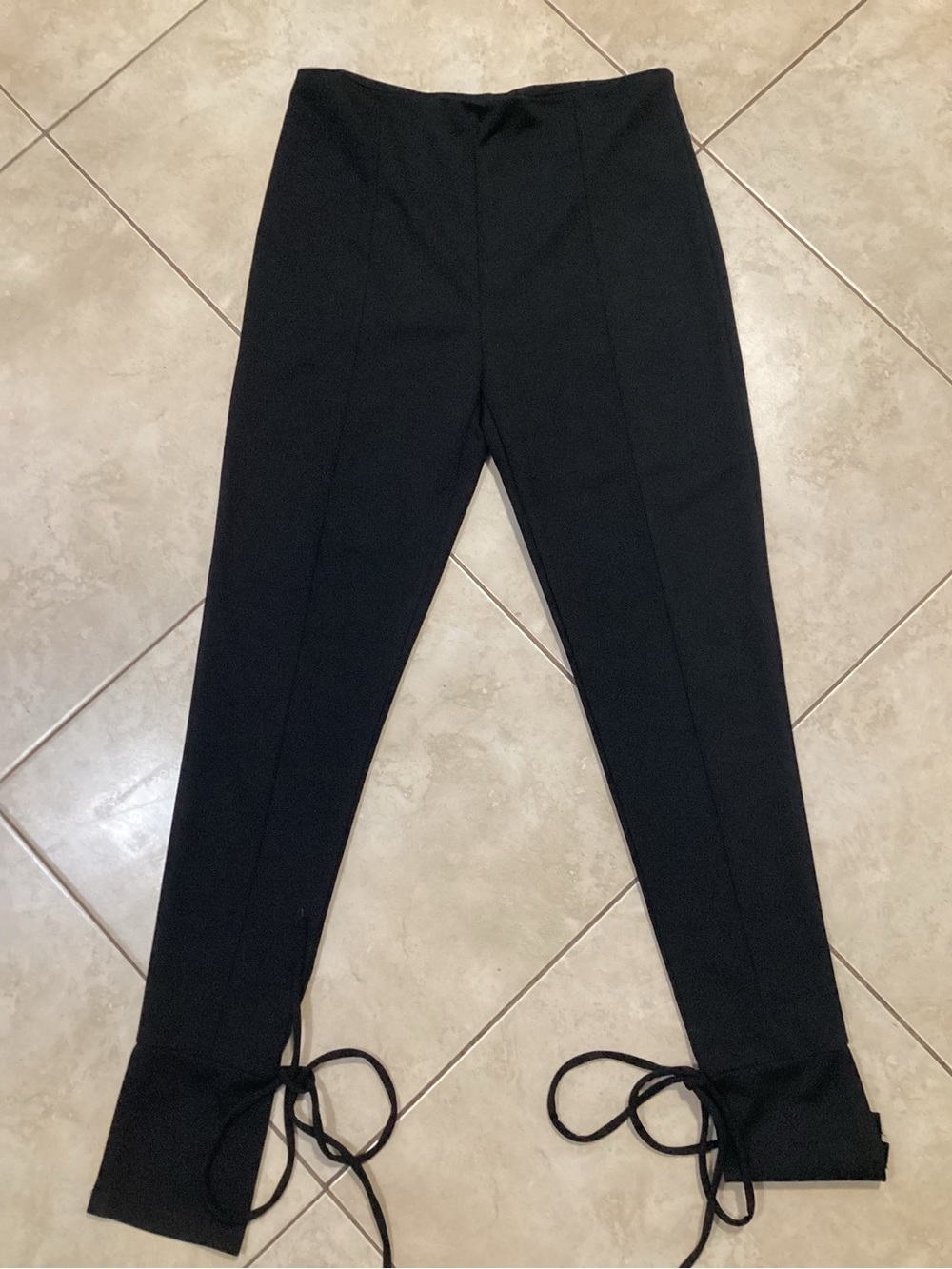 Fashion Nova Black Women's Slim Drawstring Hem Trousers #workwear #trousers
